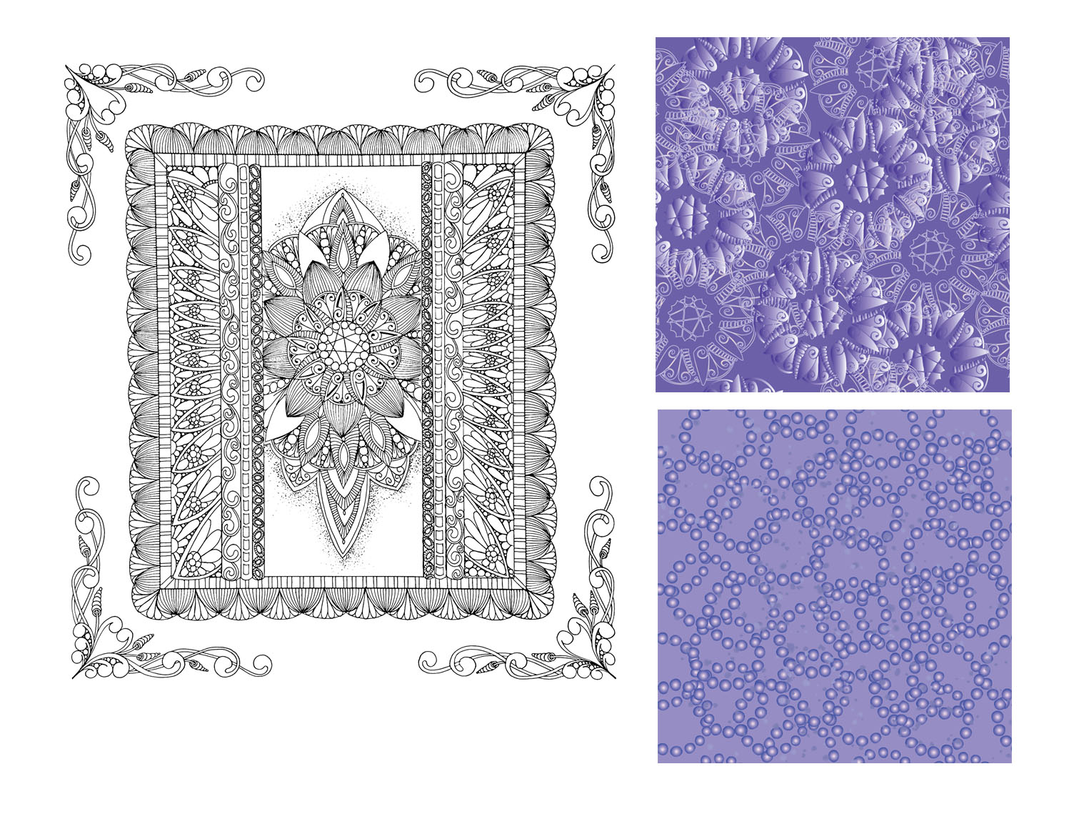 Creative Mandala panel and coordinating fabric - Image 2